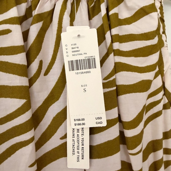 NWT Anthropologie Sleeveless Poplin Smocked MIDI Dress Size S - Picture 3 of 4